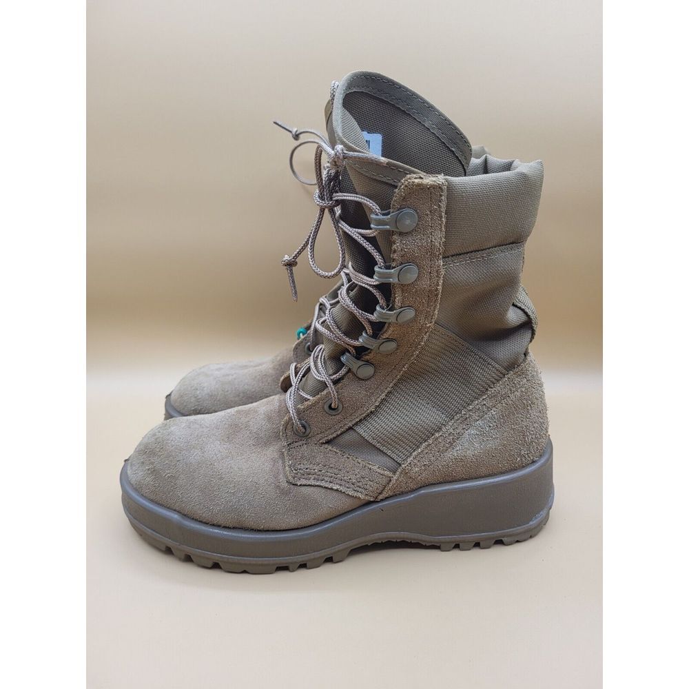 ARMY SPE1C1-17-D-1004 Coyote Tan Hot‎ Weather Combat Boots size 4W Vibram USA